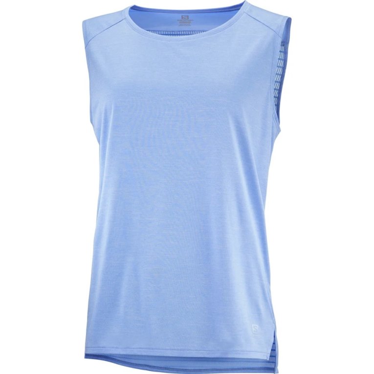 Light Blue Salomon Outline Summer Women's Tanks | PH 62738P